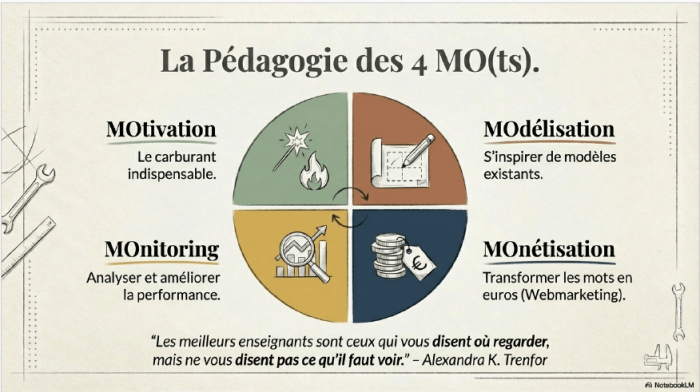 Illustration de la Pédagogie des 4 MO(ts)
